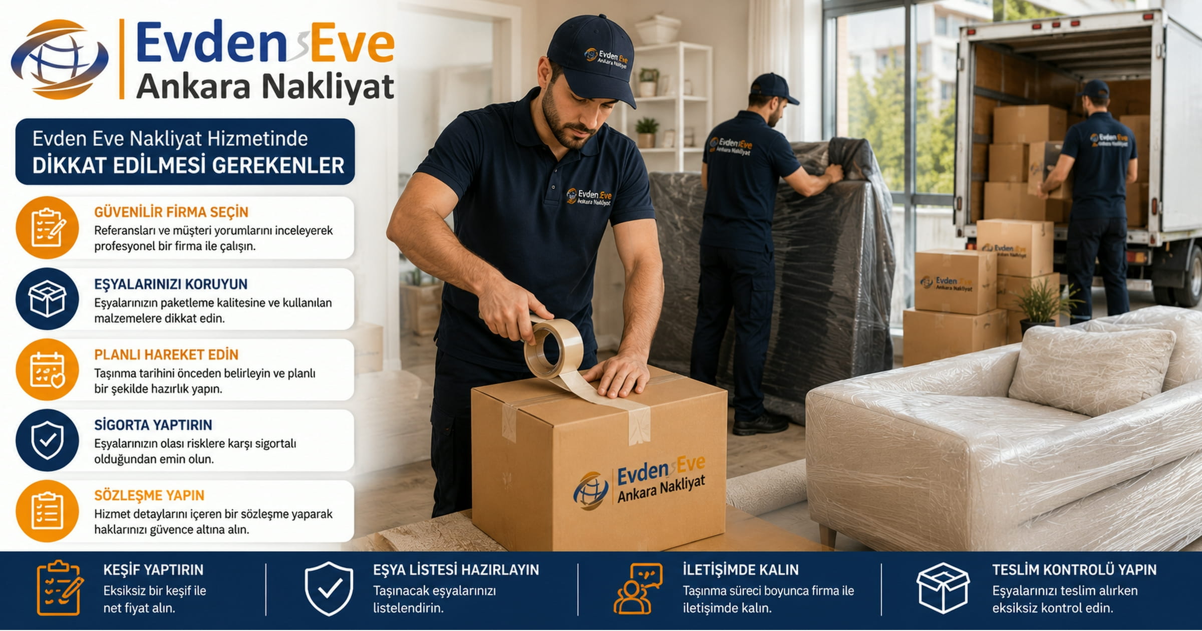 Evden Eve Nakliyat Hizmetinde Dikkat Edilmesi Gerekenler
