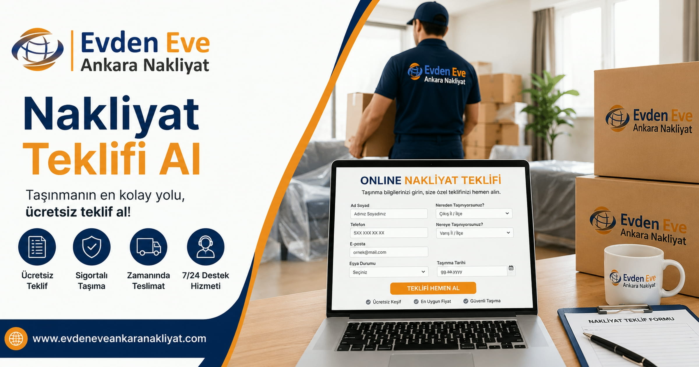 Online Nakliyat Teklifi Alma Sayfası